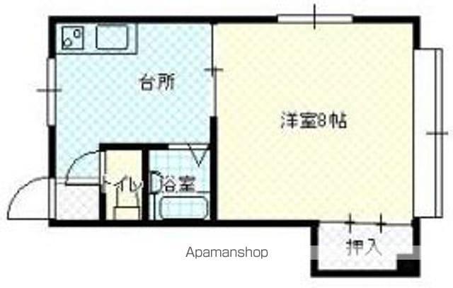 ウィズ山岸(1K/1階)の間取り写真