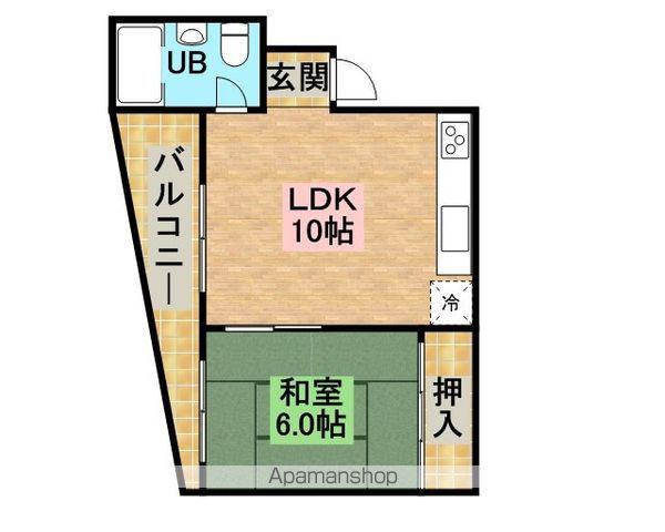 102大稲マンション(1LDK/3階)の間取り写真