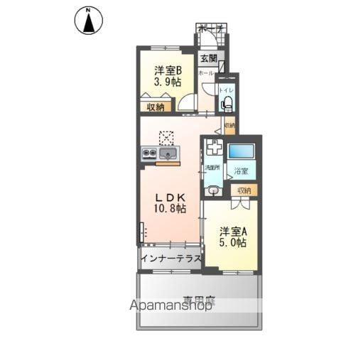 葛城市南道穂アパート(2LDK/1階)の間取り写真