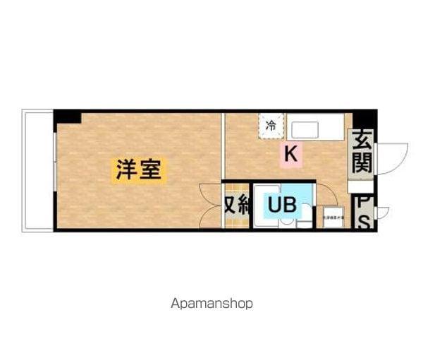 フラワーハウス(ワンルーム/4階)の間取り写真