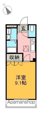 プロスパー(1K/1階)の間取り写真