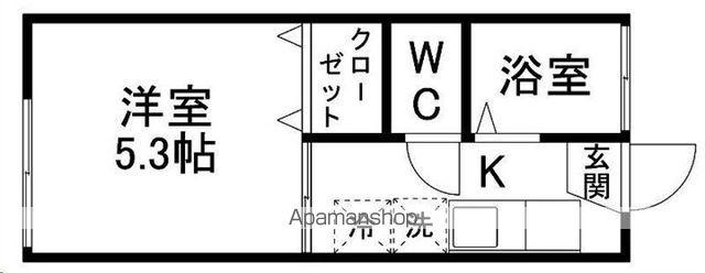 ピコハウス北山(1K/1階)の間取り写真