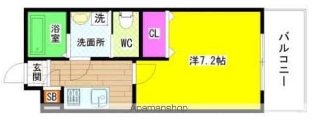 GRAND ETERNA福岡警固(1K/9階)の間取り写真