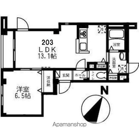 シェモア西(1LDK/2階)の間取り写真