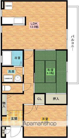 デイスターN棟(2LDK/1階)の間取り写真