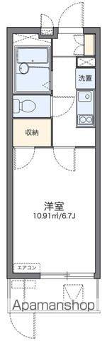 レオパレスTOMAⅢ(1K/1階)の間取り写真