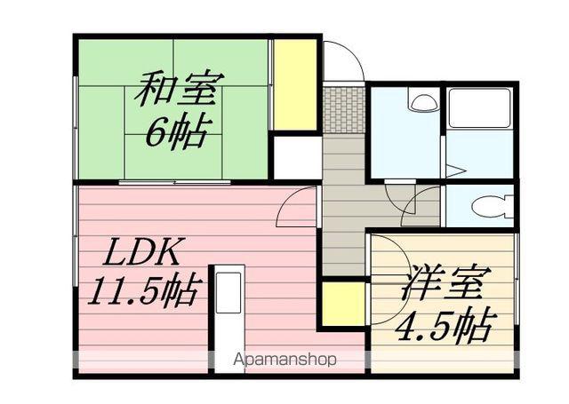オリエントハイツ1(2LDK/2階)の間取り写真