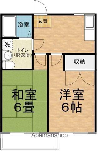 白板ハイム(2K/2階)の間取り写真