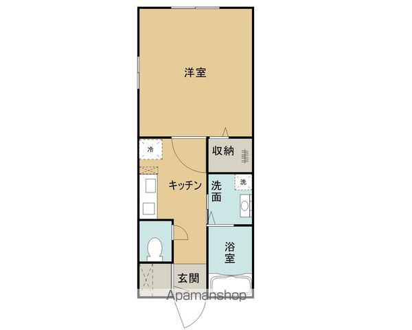 サザンクロスA(1K/2階)の間取り写真