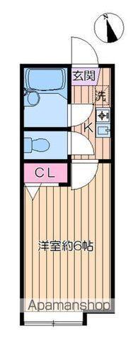 サブウェイ北綾瀬A(1K/2階)の間取り写真
