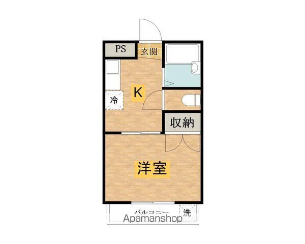 パルめじろ台マンション西館(1K/3階)の間取り写真