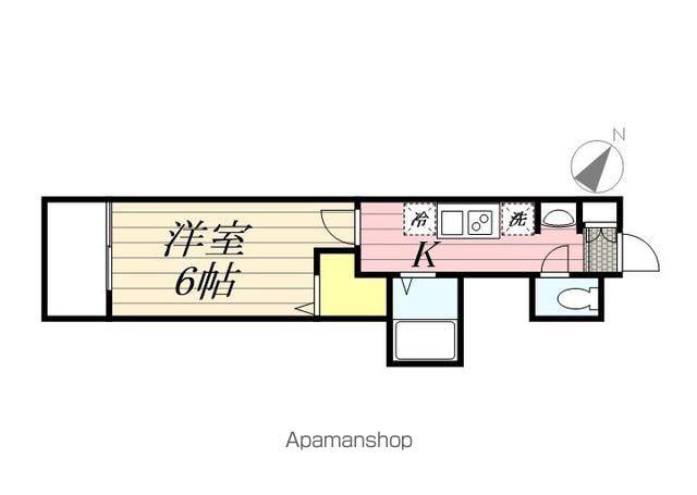 MELDIA京成大和田Ⅱ(1K/3階)の間取り写真