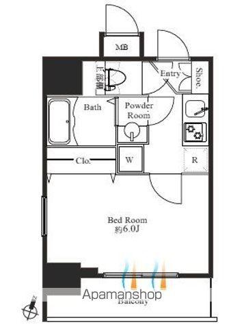 GRAN PASEO 神田駅前(1K/12階)の間取り写真