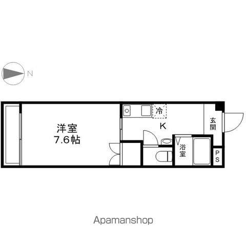 ラピッズセブンビル(1K/3階)の間取り写真