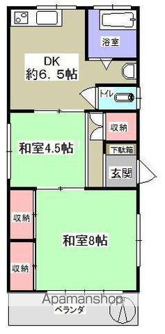 森アパート(2DK/2階)の間取り写真