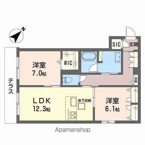 グランメゾン高師浜(2LDK/2階)の間取り写真