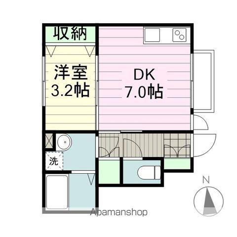 リヴィエールⅡ(1DK/1階)の間取り写真
