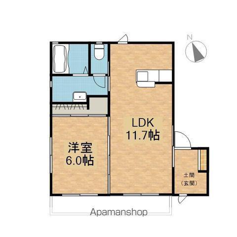 ブルームA&K(1LDK/1階)の間取り写真