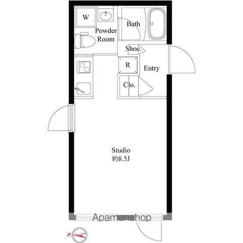 アルグレード中野新橋(ワンルーム/2階)の間取り写真