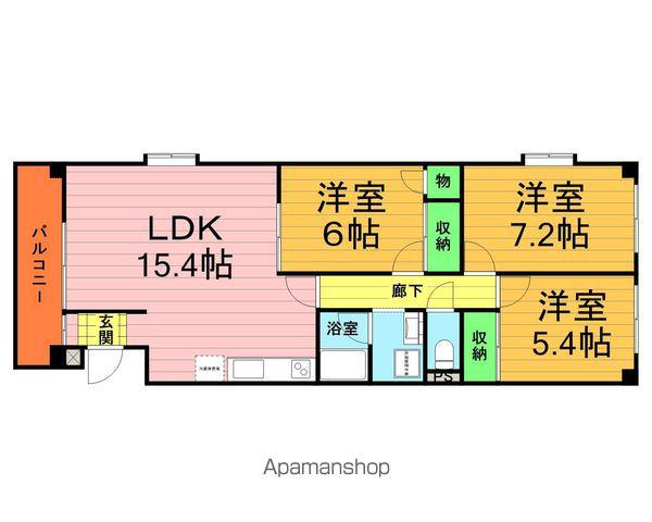 ルネスシーナ(3LDK/1階)の間取り写真