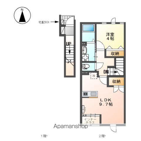 ル・エミフト ドュ(1LDK/2階)の間取り写真