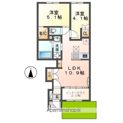 アーバンテラス(2LDK/1階)の間取り写真