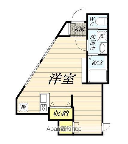 GALLERIA CHIGASAKI(ワンルーム/1階)の間取り写真
