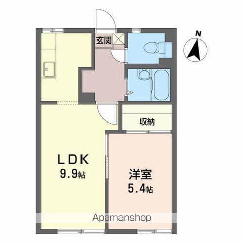 アパートメントハウス・アイリス(1LDK/1階)の間取り写真