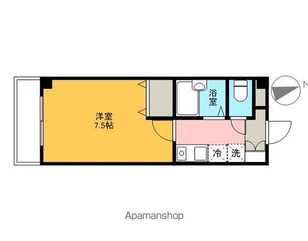 ステージ08(1K/2階)の間取り写真