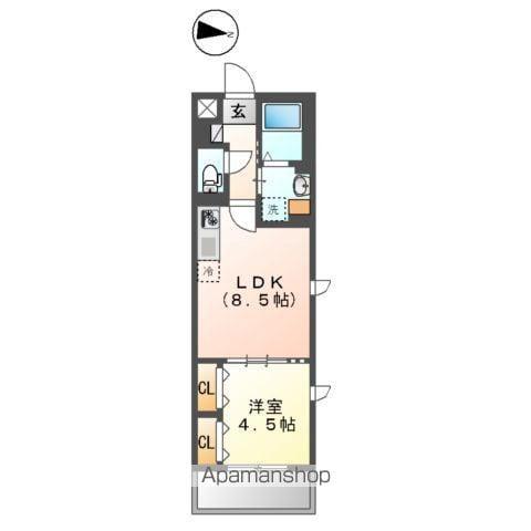 フェリーチェ(1LDK/5階)の間取り写真