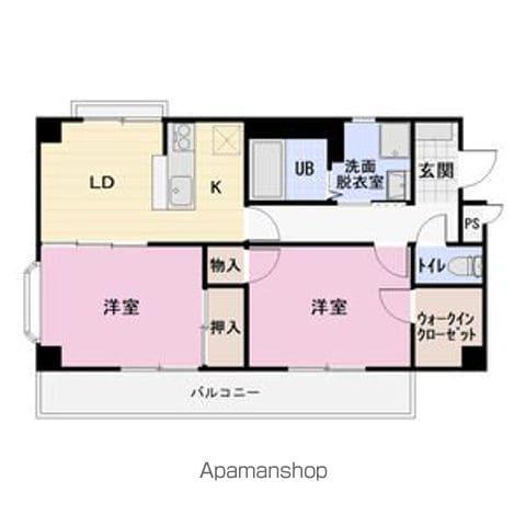 スカイコートF(2DK/2階)の間取り写真