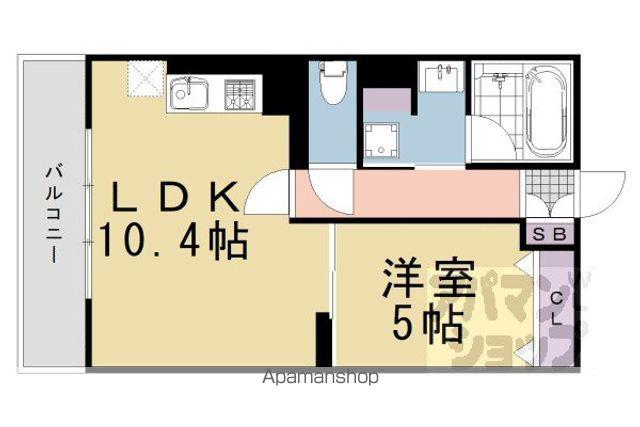 シュピア・メゾン油小路(1LDK/2階)の間取り写真