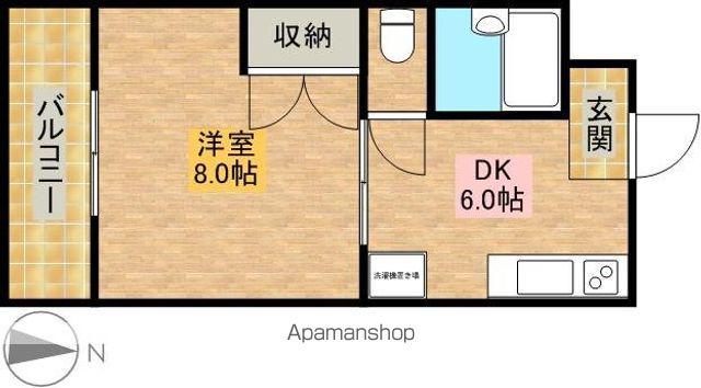 クレーバーマンションⅡ(1K/2階)の間取り写真