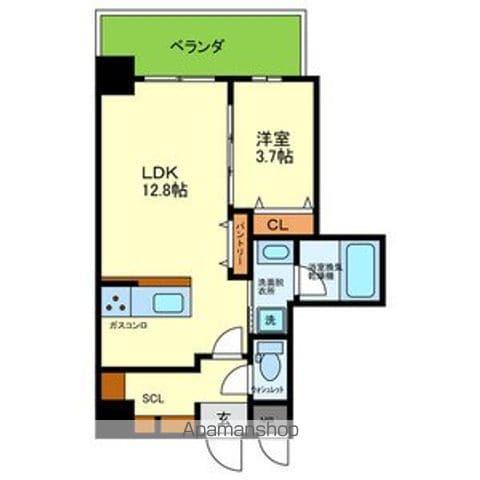 ブループラス針中野(1LDK/9階)の間取り写真