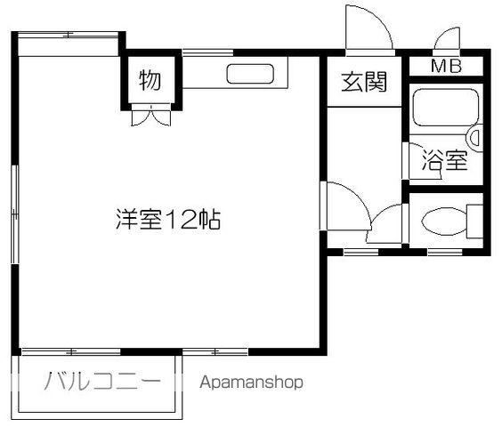 タキタハイツオーロラ(ワンルーム/3階)の間取り写真