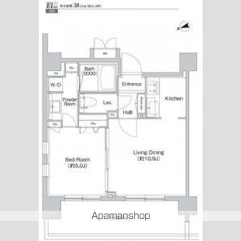 プライムアーバン神楽坂(1LDK/10階)の間取り写真