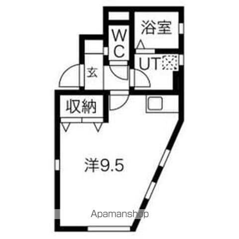 HOUSE H.S(ワンルーム/1階)の間取り写真