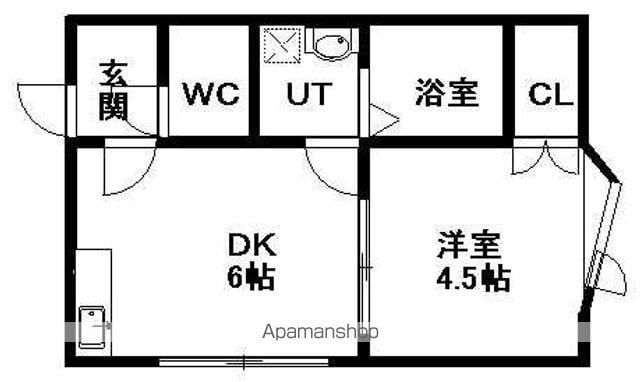 パース南郷 (1DK/2階)の間取り写真