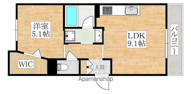 BONHEUR M(1LDK/1階)の間取り写真
