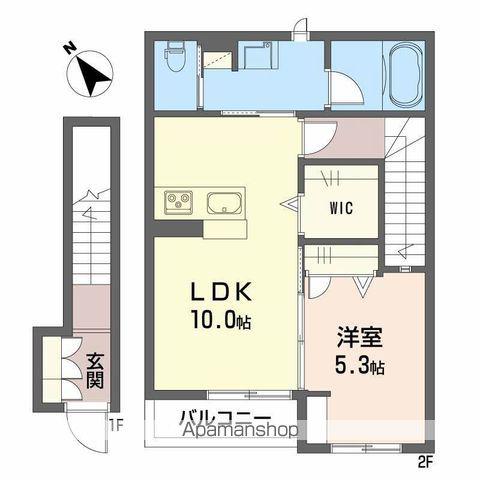 シャーメゾンT(1LDK/2階)の間取り写真