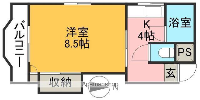 白石マンション(1K/2階)の間取り写真