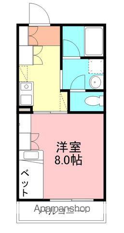 YNT第2マンション(1K/3階)の間取り写真