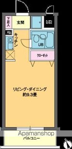 ホワイトプラザ会津(ワンルーム/4階)の間取り写真