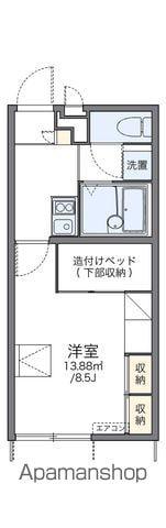 レオパレスAKATUKI(1K/1階)の間取り写真
