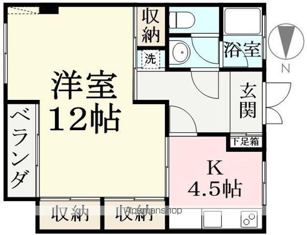 大宮ビル(1K/2階)の間取り写真