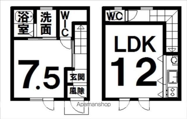 サンセール(1LDK)の間取り写真