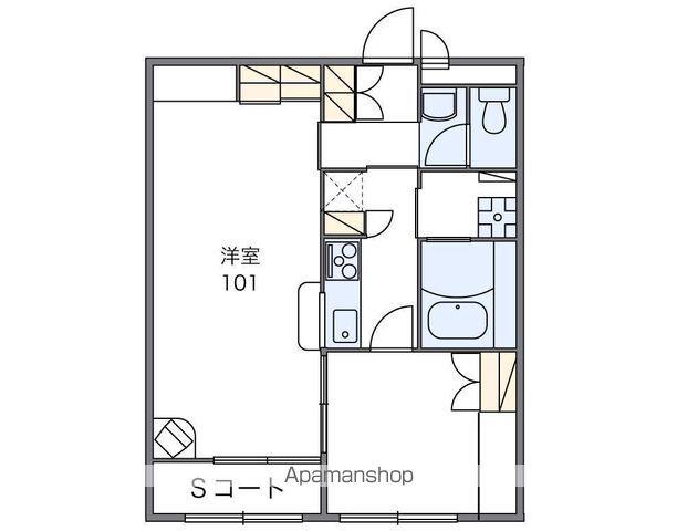 レオパレスカーサ鳴門(1LDK/1階)の間取り写真