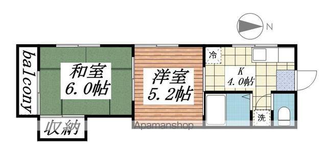 コーポマリーナ(2K/2階)の間取り写真