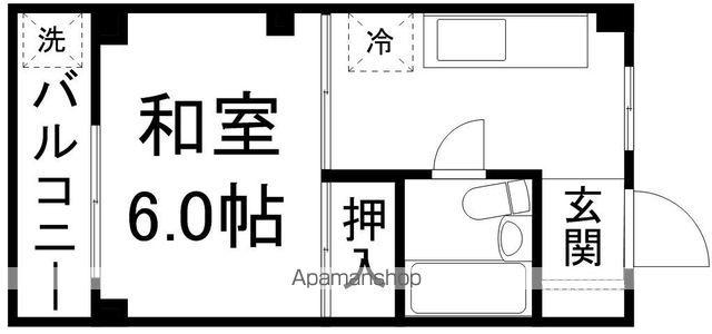 津田ビル(1K/3階)の間取り写真