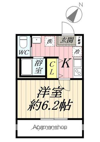 APRICOTTON(1K/2階)の間取り写真